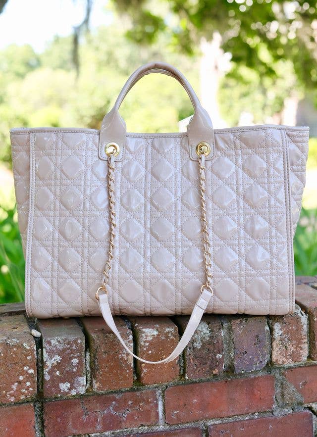 Melissa Tote Bag NUDE PATENT LQ