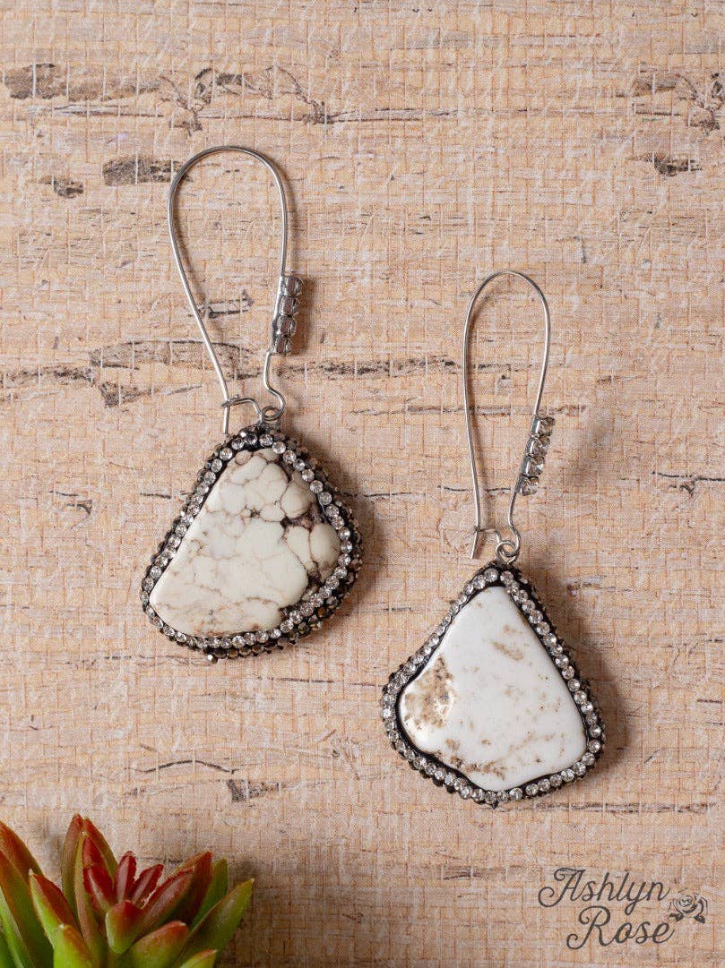 You Rock Cream Dangle Earrings