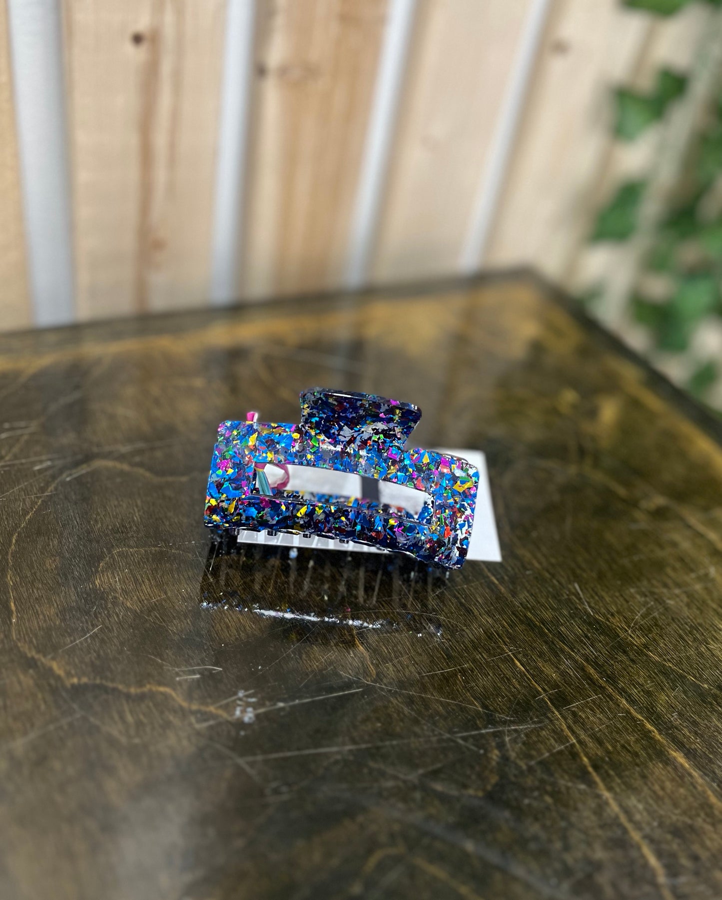 Blue Sparkly Claw Clip