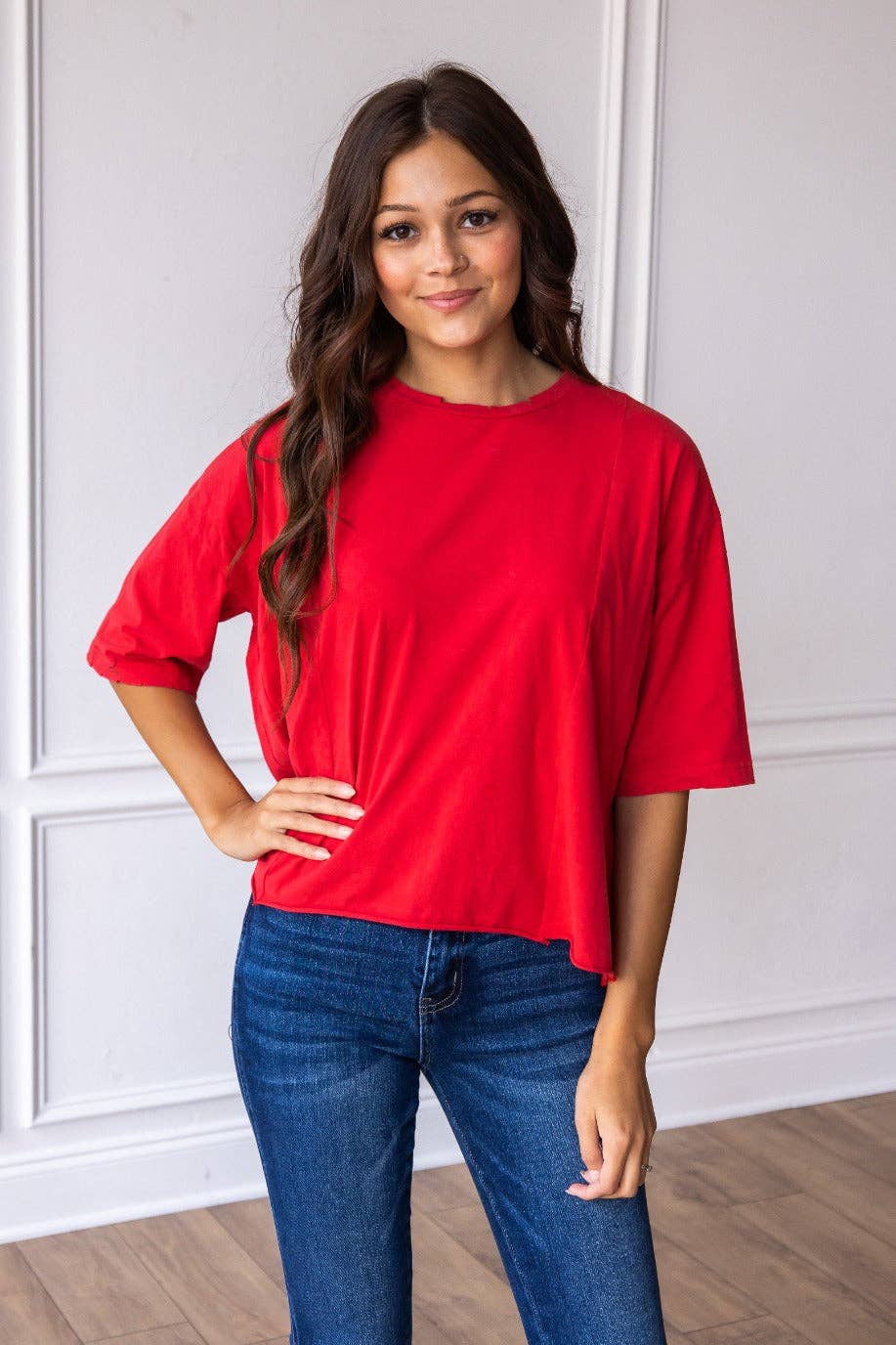 Boxy Top, red