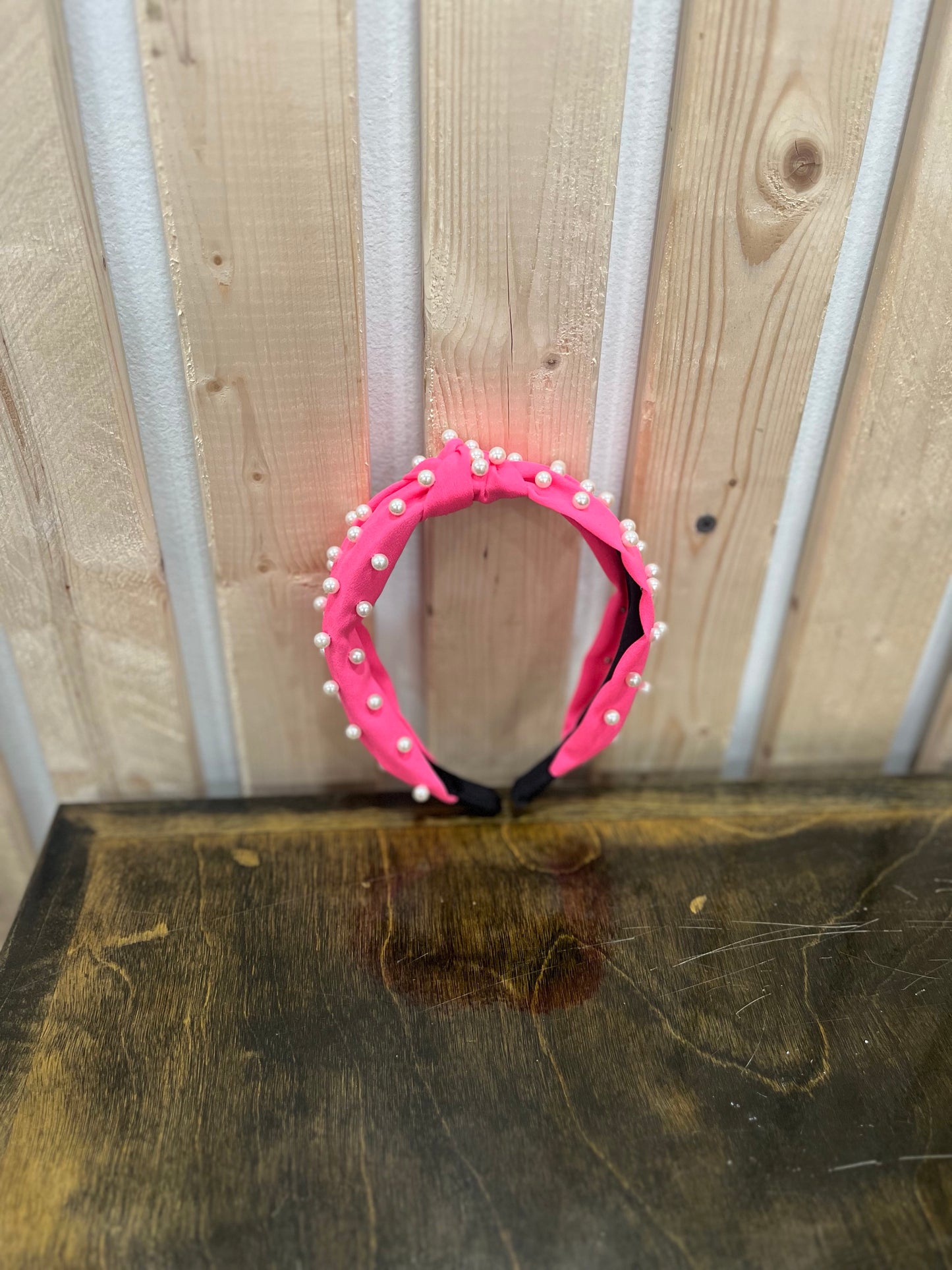 Hot Pink Pearl Headband
