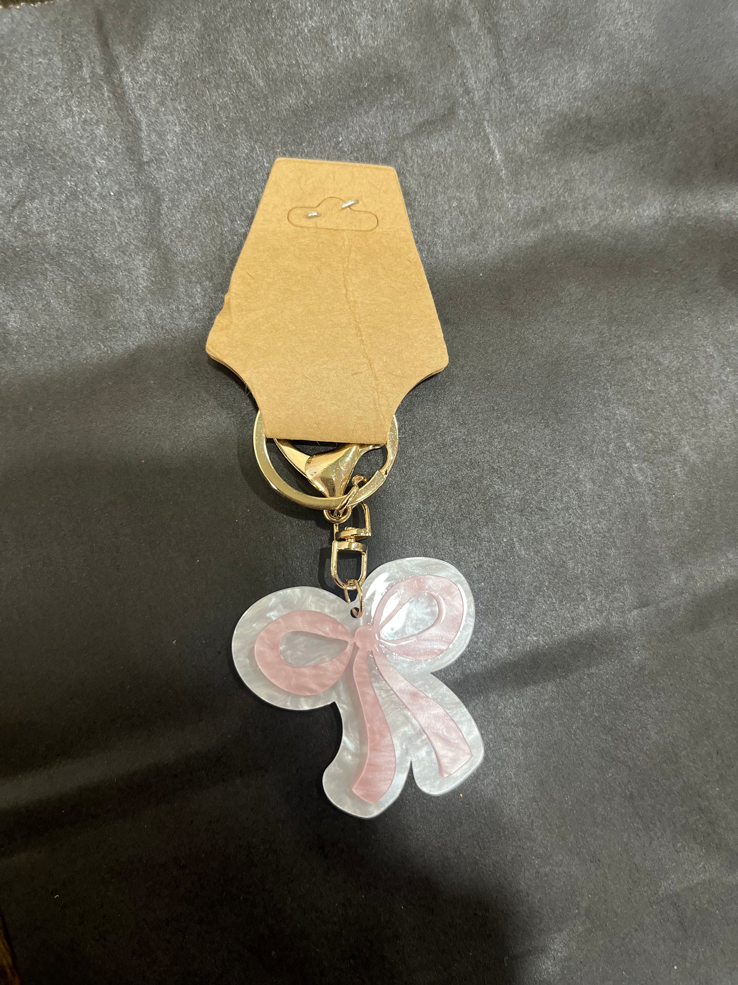 Pink Bow keychain