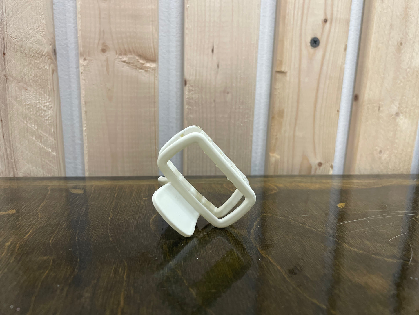 White Cube Claw Clip