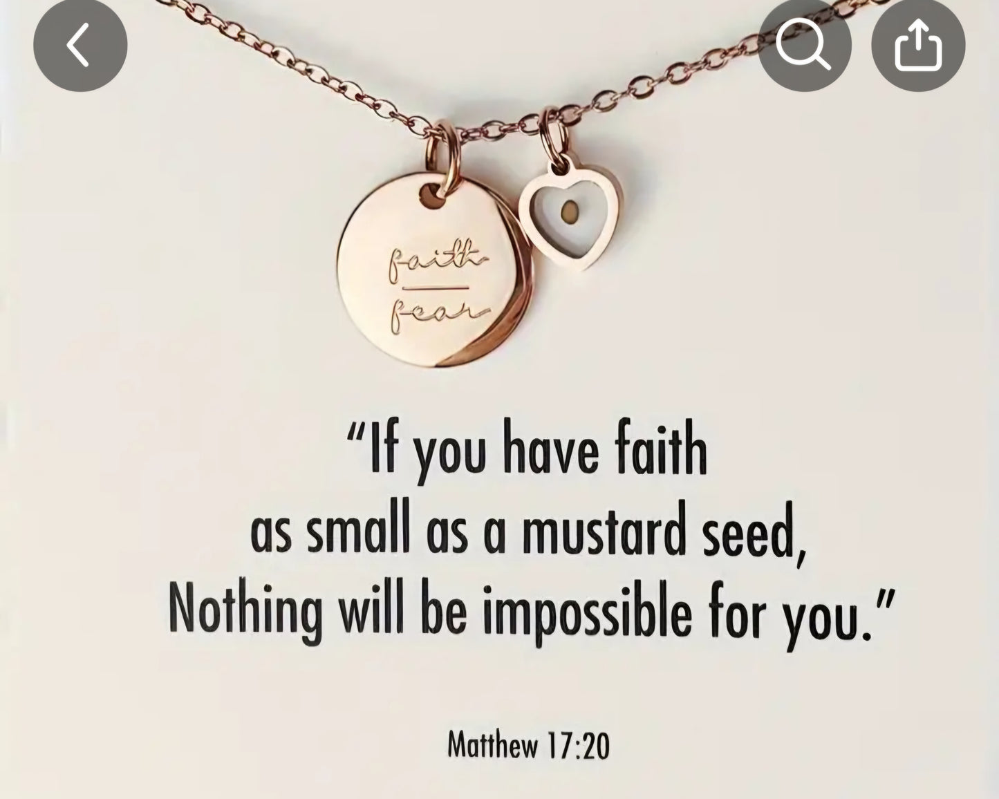Faith over Fear necklace