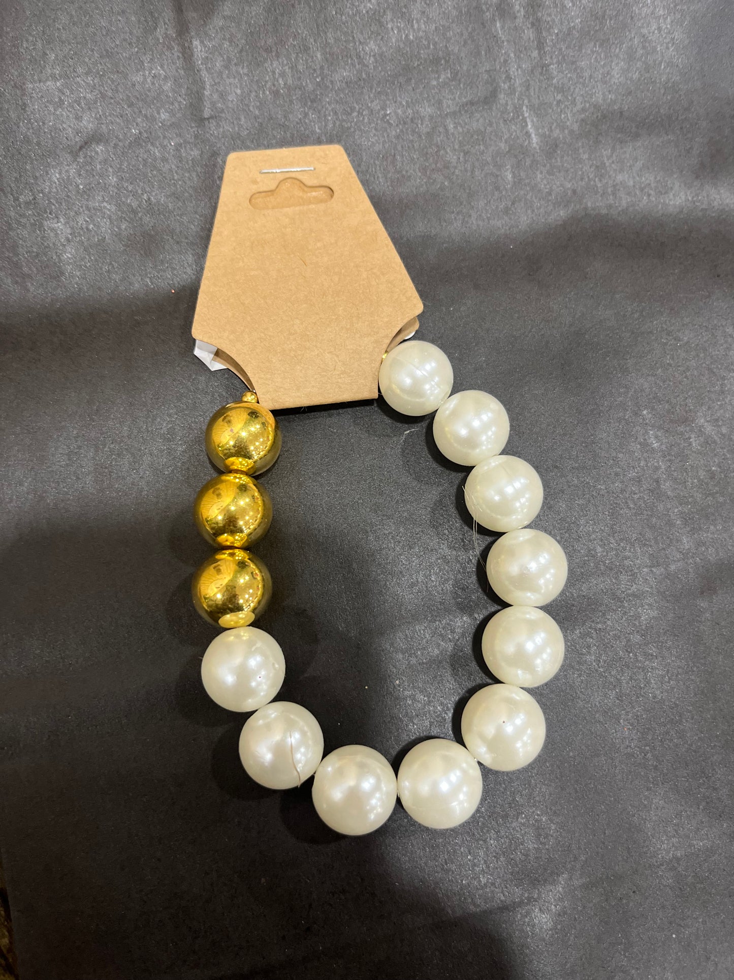 Gold & Pearl Keychain