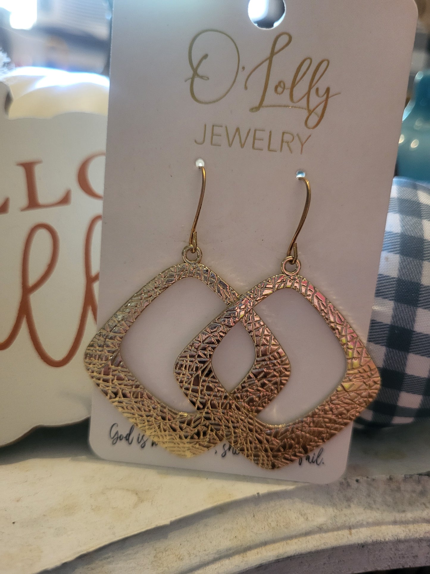 Gold dangle earrings