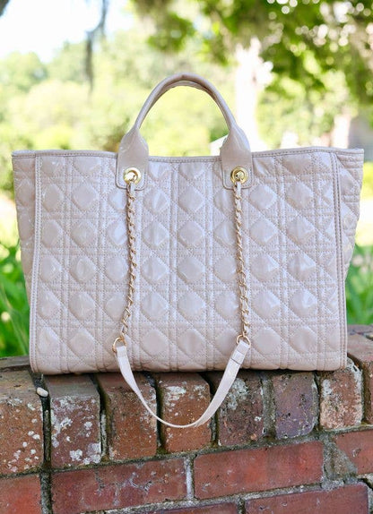 Melissa Tote Bag NUDE PATENT LQ