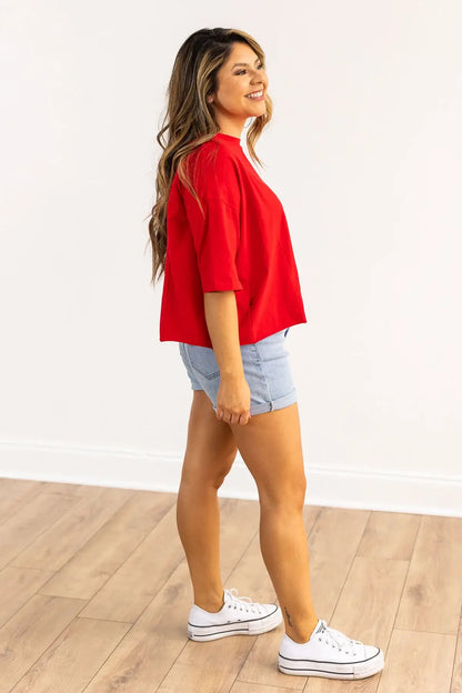 Boxy Top, red
