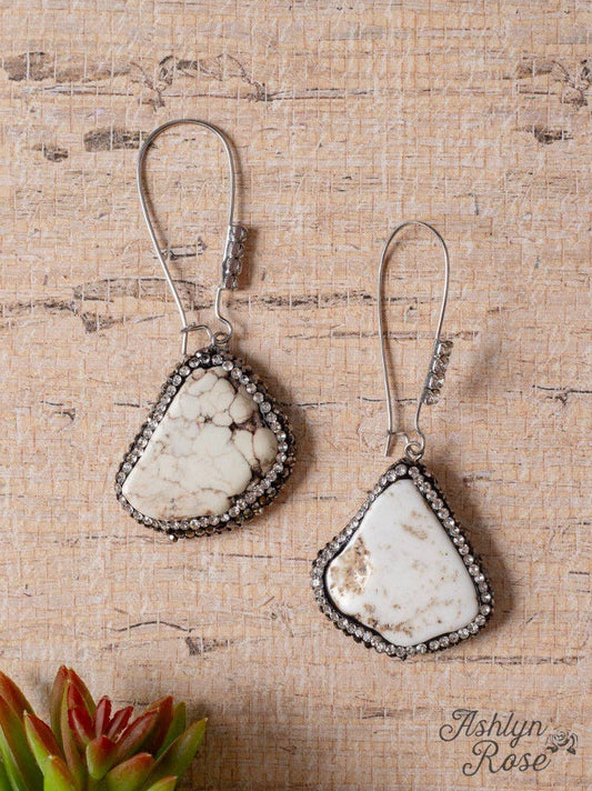 You Rock Cream Dangle Earrings