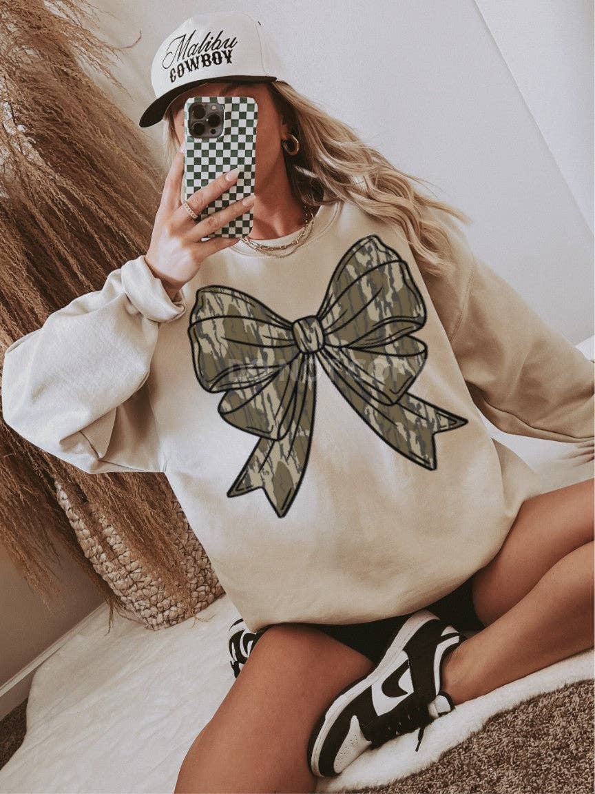 Camo Bow Sweatshirt