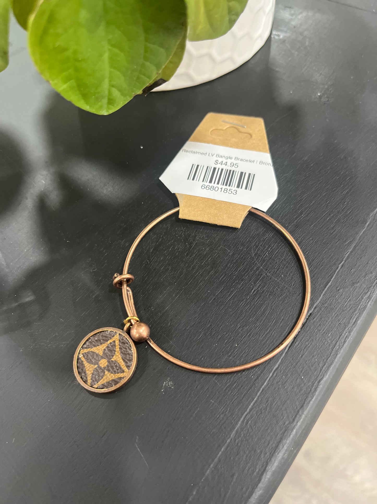 Reclaimed LV Bangle Bracelet | Bronze