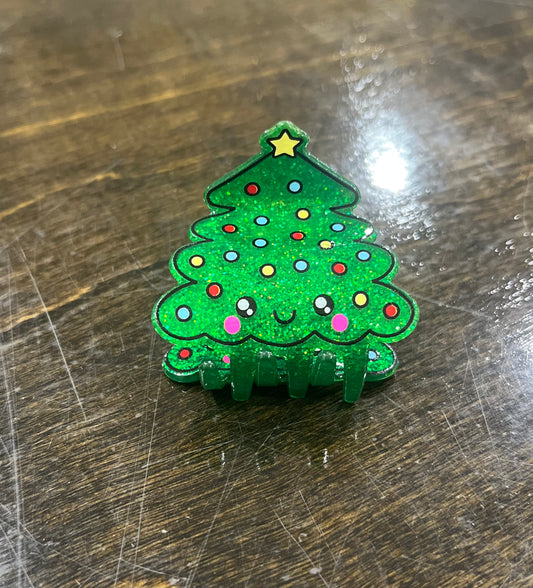 Christmas Tree Claw Clip