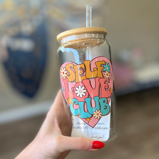 SCC | Self Love Cup | 16 oz Glass Cup