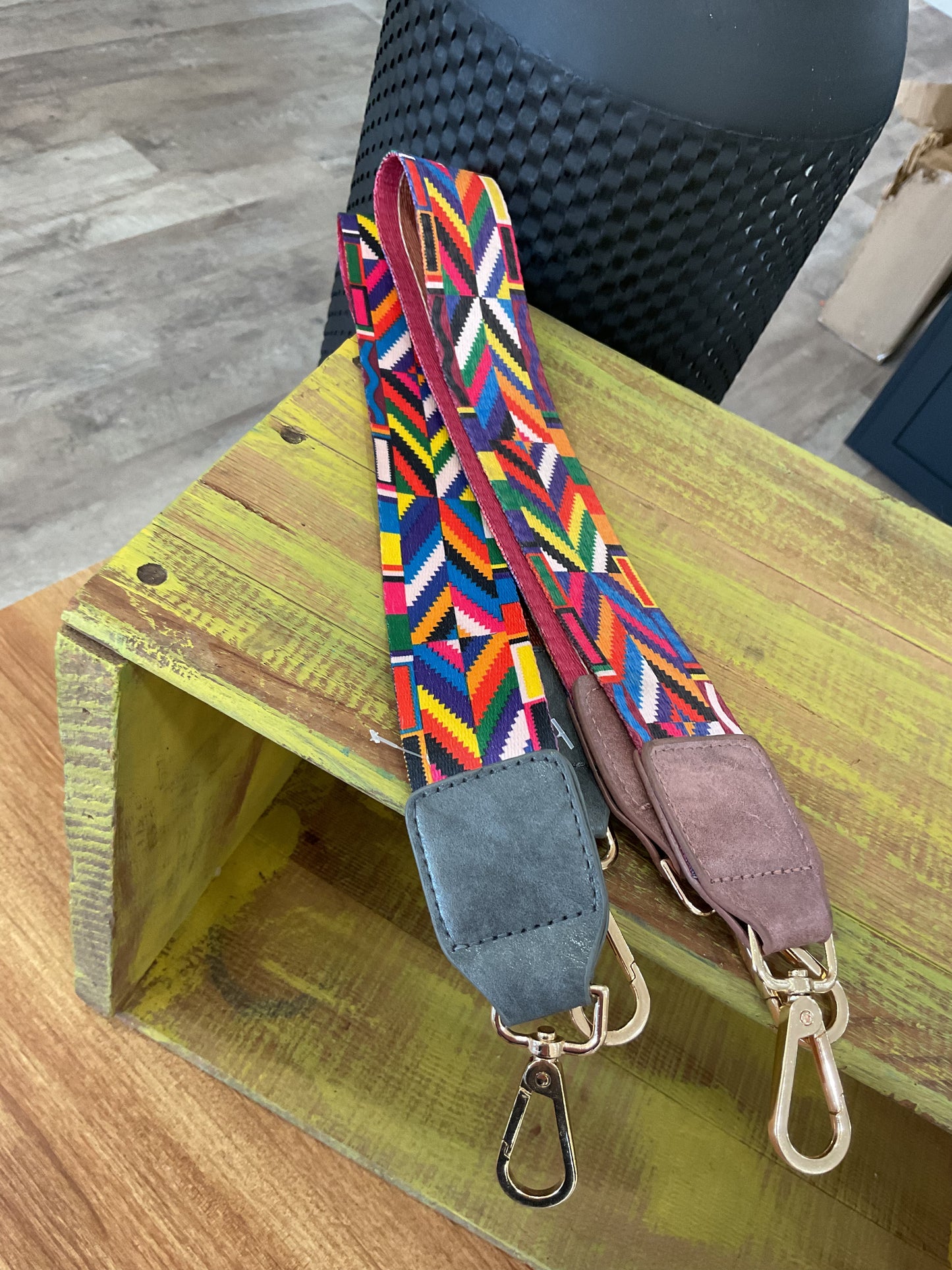 Purse strap multi colored