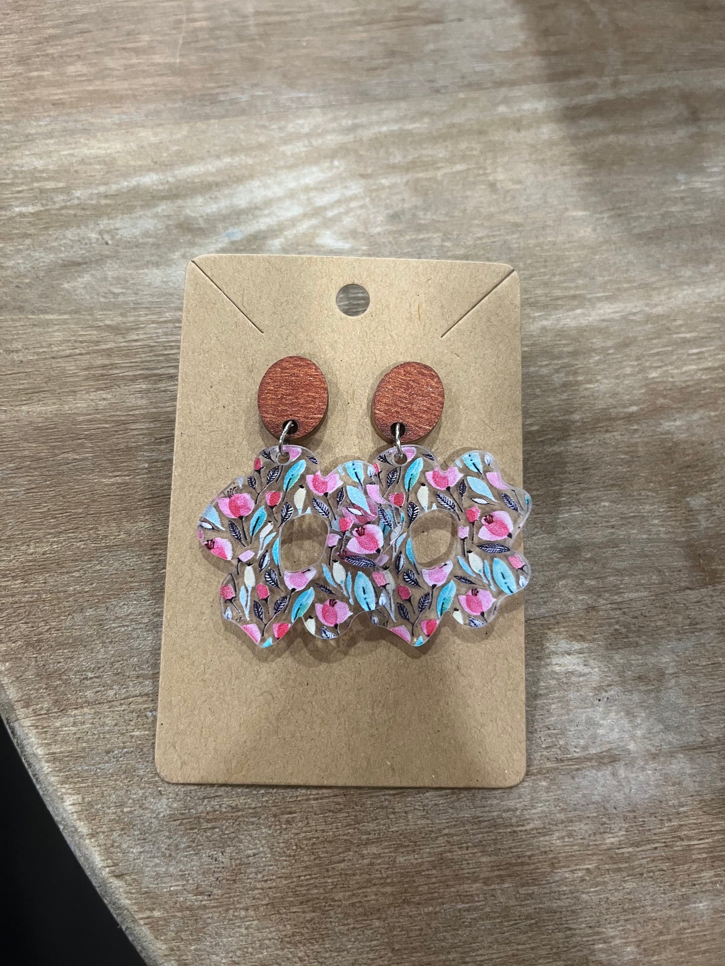 Acrylic Floral Earrings