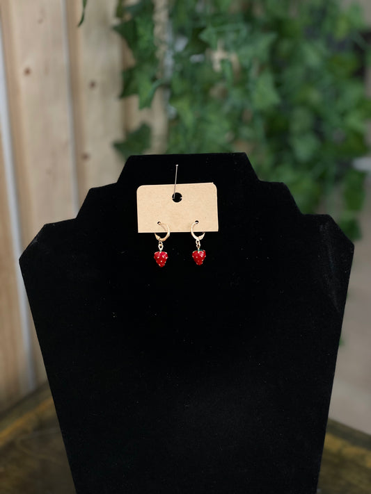 Strawberry Huggie Earrings