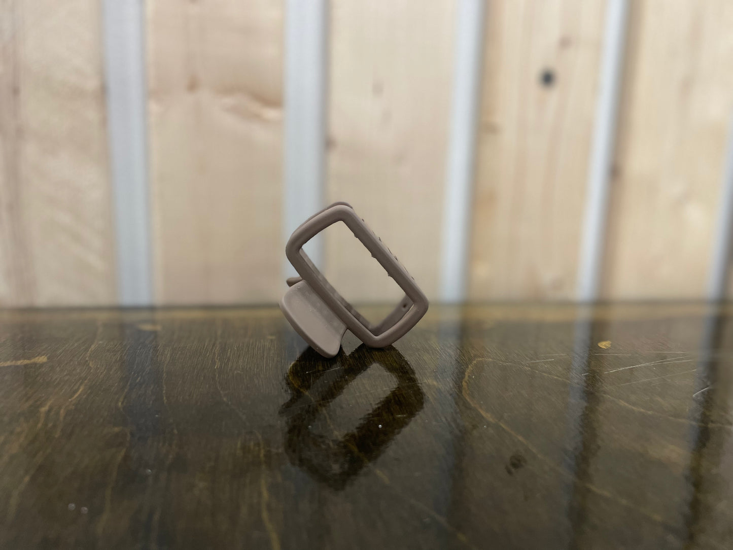 Taupe  Cube Claw Clip