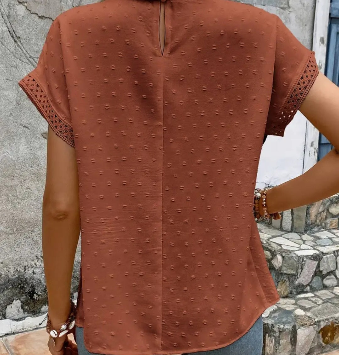 Swiss Dot Lace Blouse