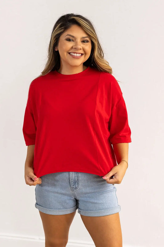 Boxy Top, red