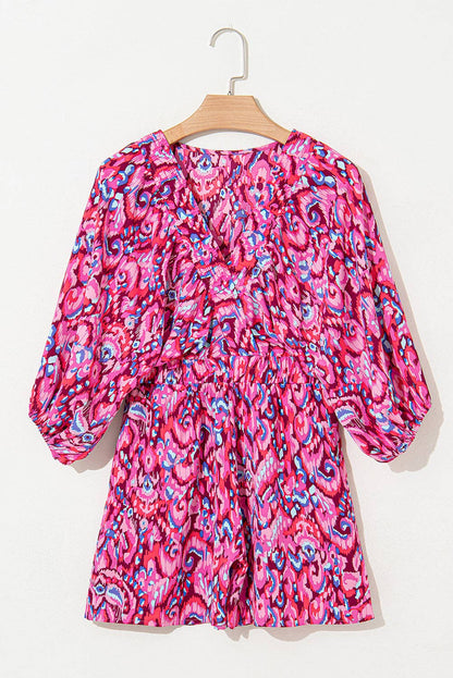 Abstract High Waist Romper