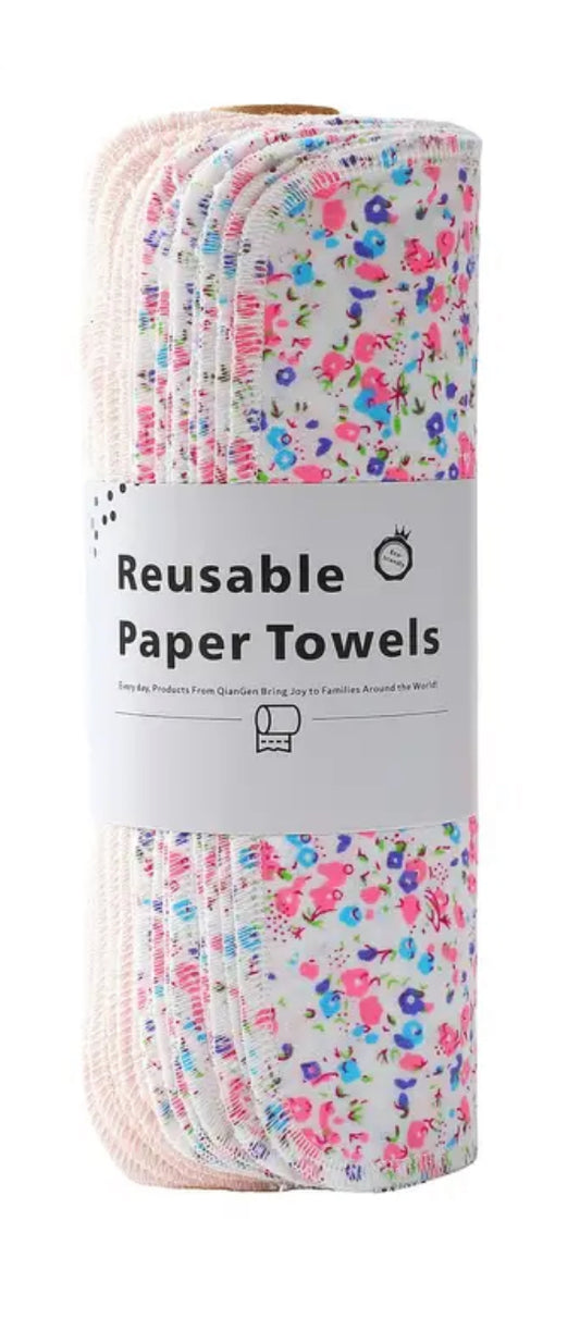 Reusable Paper Towels | Floral | 12ct